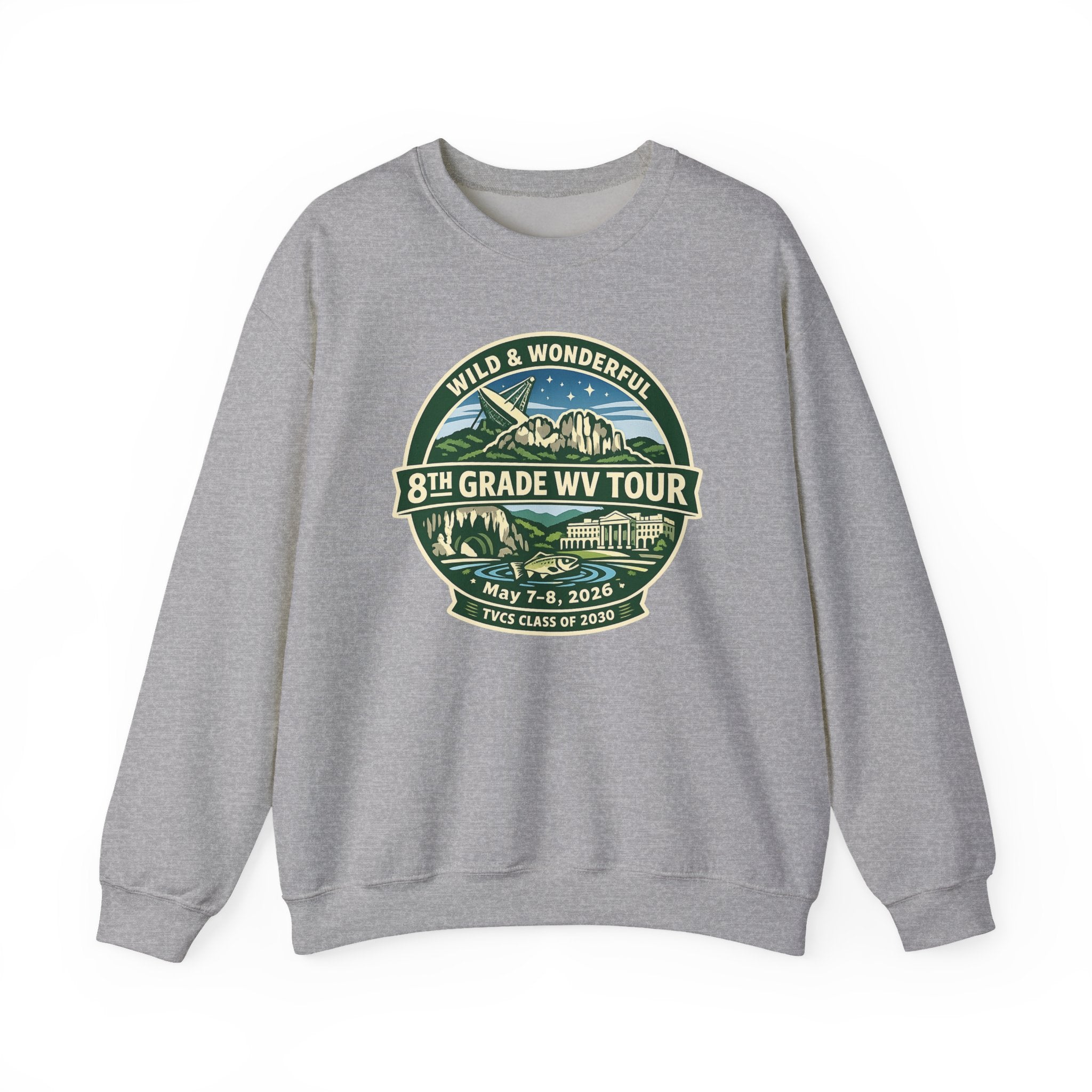 2026 TVCS 8th Grade WV Tour Heavy Blend™ Crewneck Sweatshirt