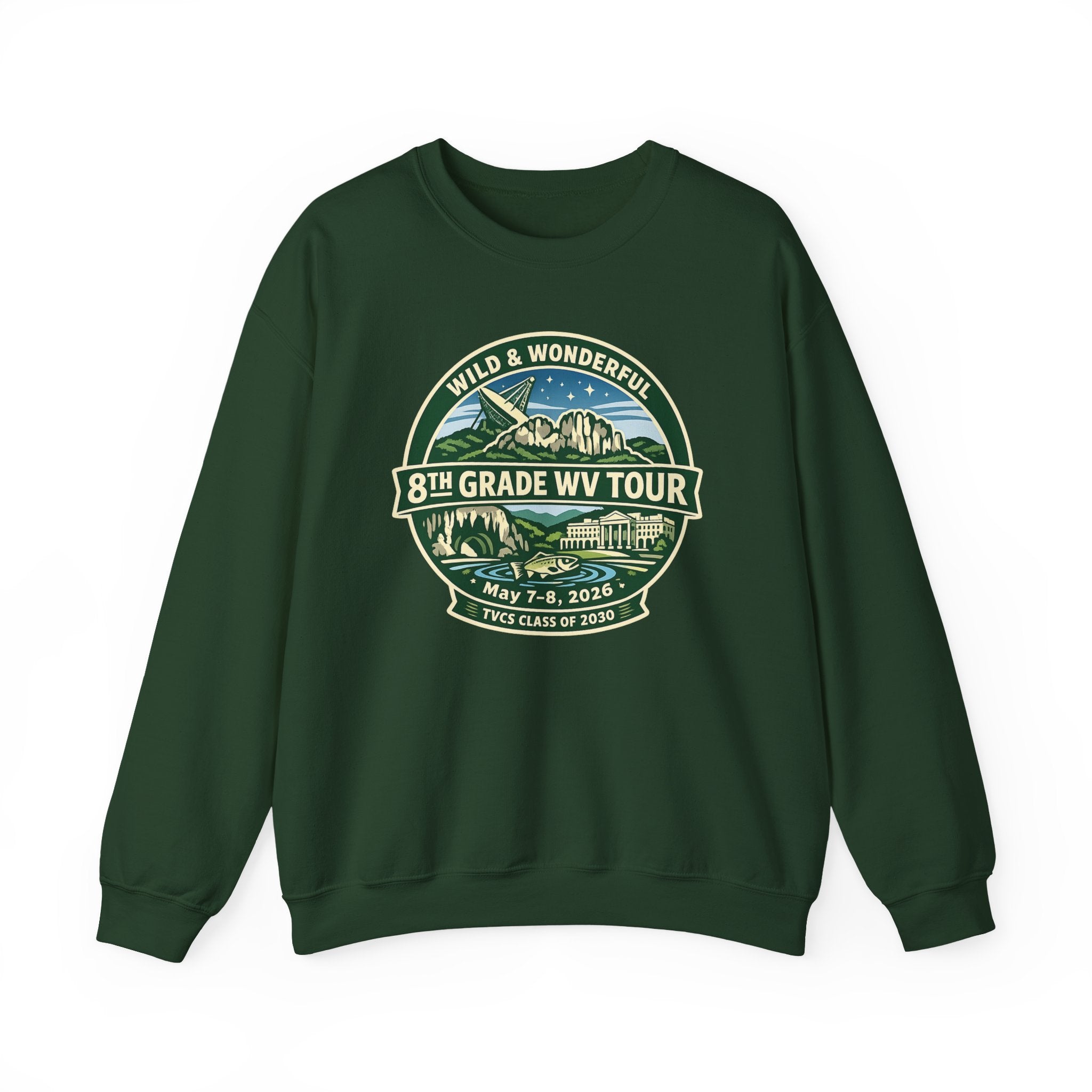 2026 TVCS 8th Grade WV Tour Heavy Blend™ Crewneck Sweatshirt