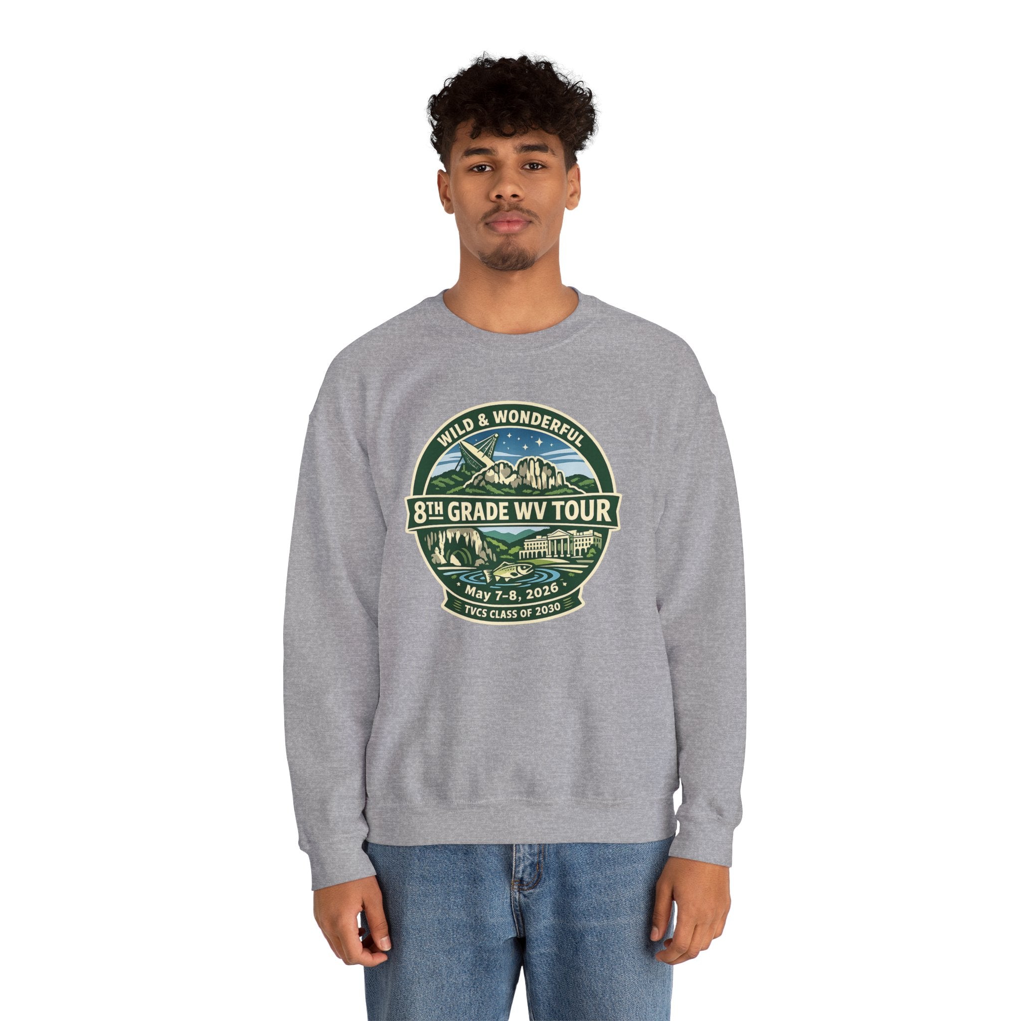 2026 TVCS 8th Grade WV Tour Heavy Blend™ Crewneck Sweatshirt