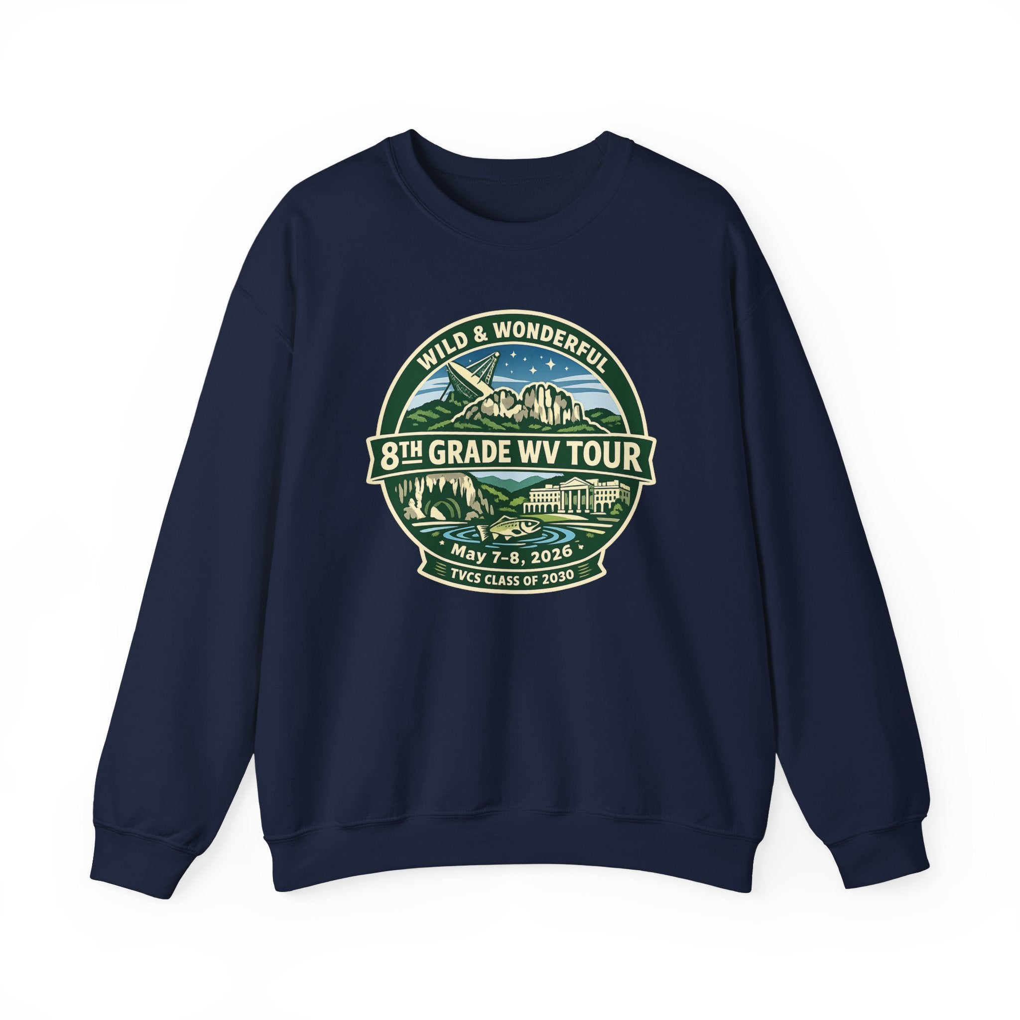 2026 TVCS 8th Grade WV Tour Heavy Blend™ Crewneck Sweatshirt