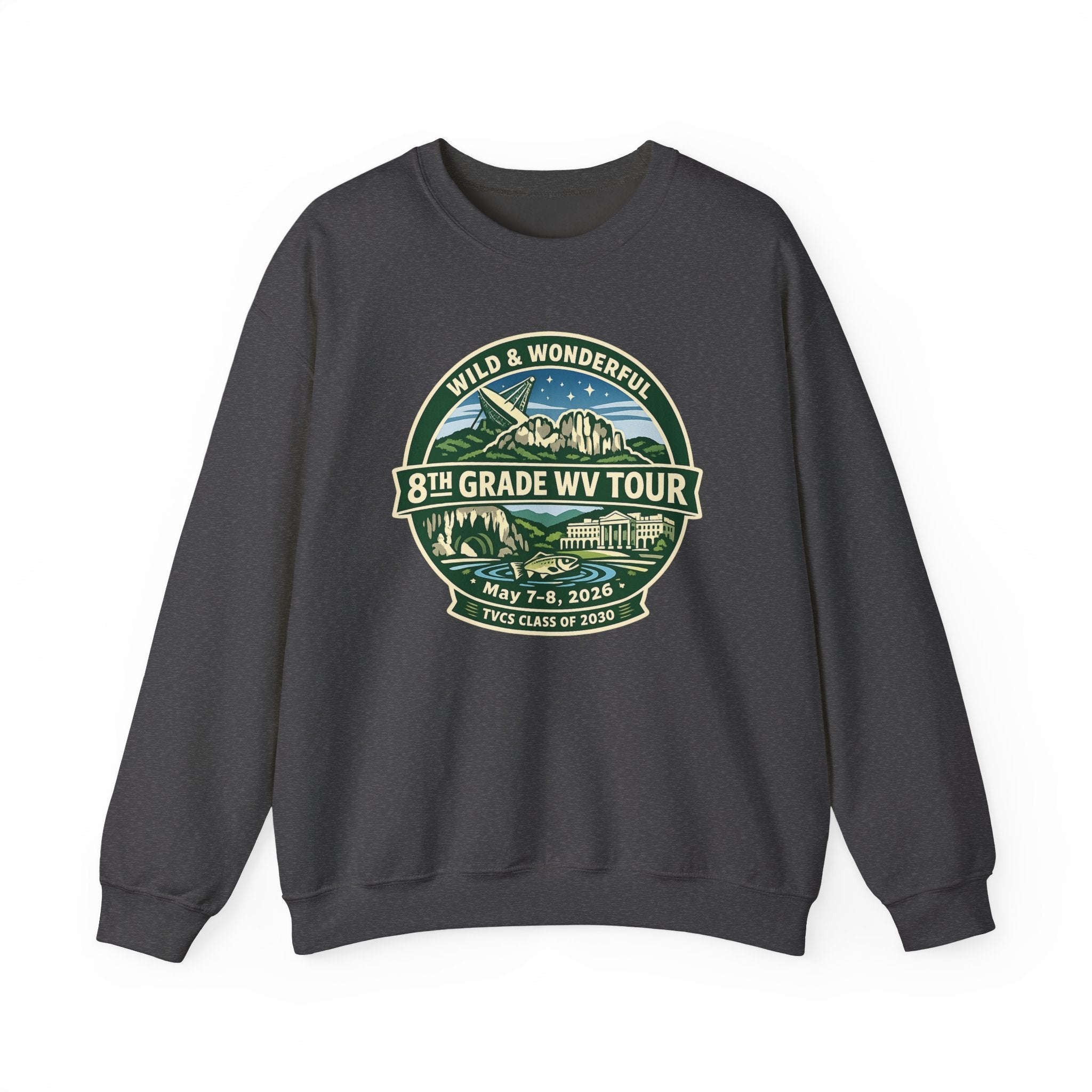 2026 TVCS 8th Grade WV Tour Heavy Blend™ Crewneck Sweatshirt