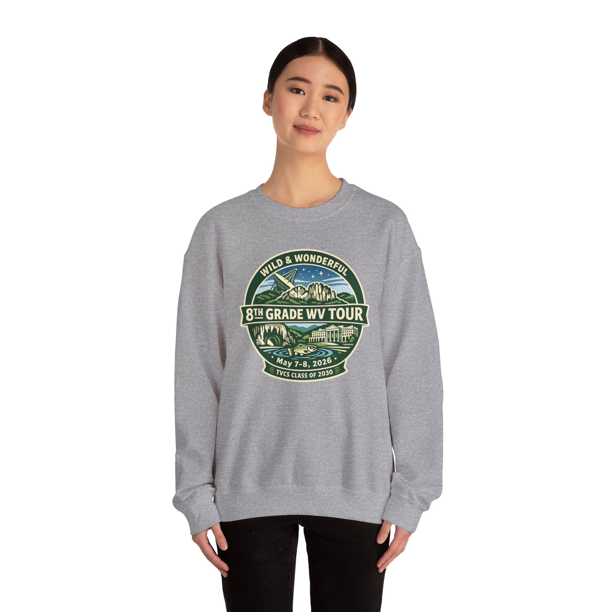2026 TVCS 8th Grade WV Tour Heavy Blend™ Crewneck Sweatshirt