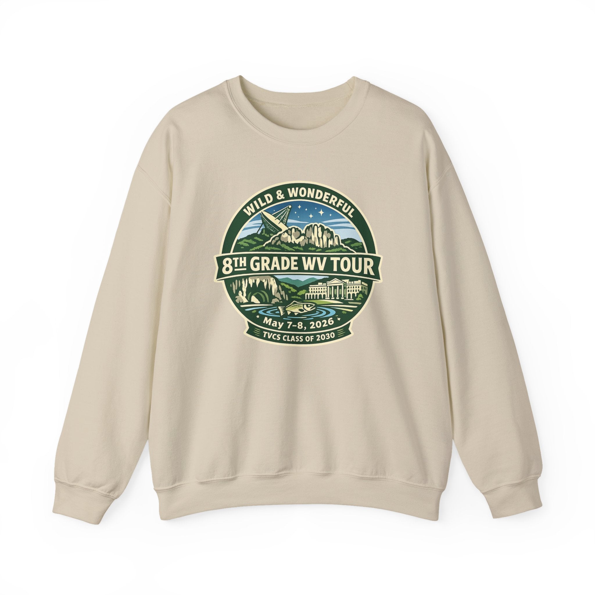 2026 TVCS 8th Grade WV Tour Heavy Blend™ Crewneck Sweatshirt