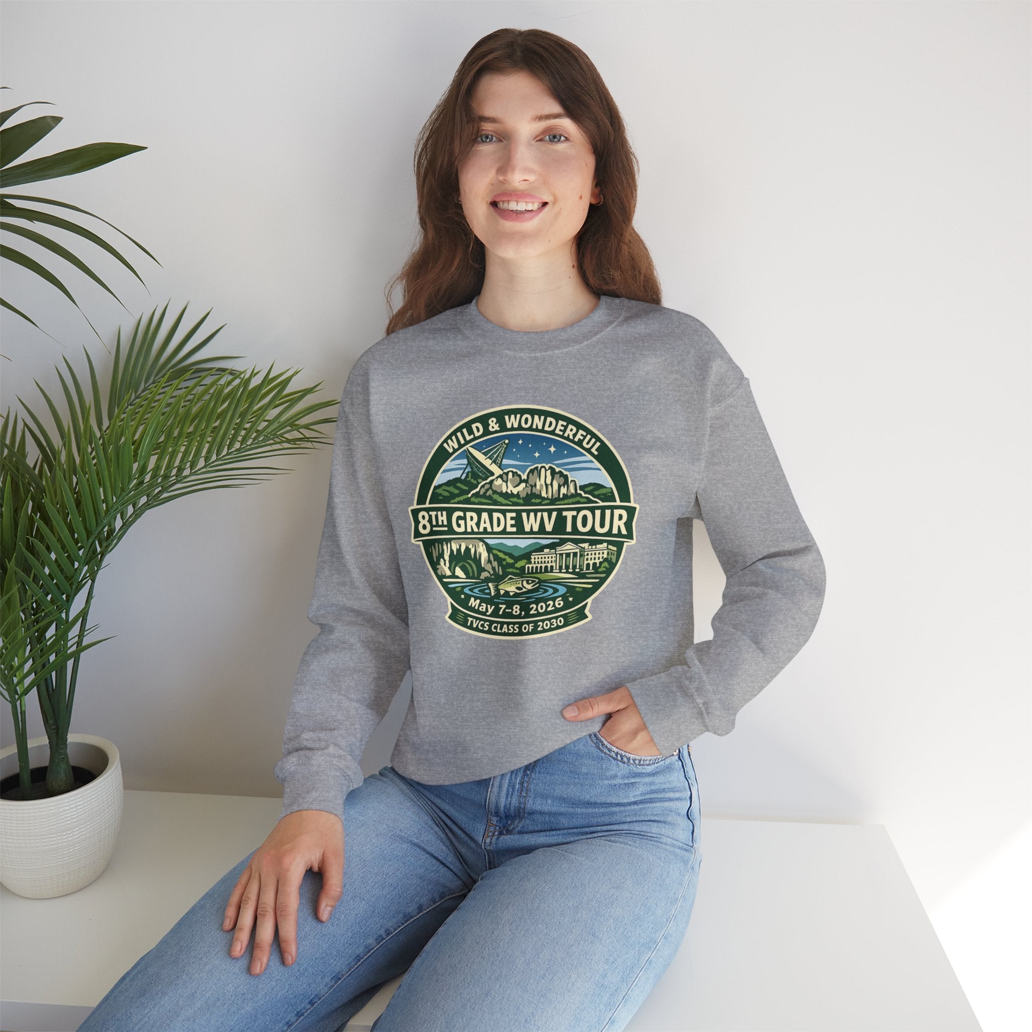 2026 TVCS 8th Grade WV Tour Heavy Blend™ Crewneck Sweatshirt