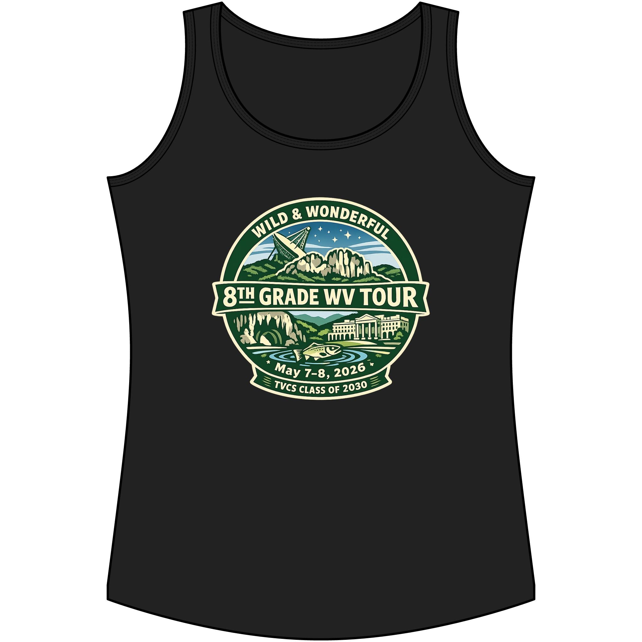 2026 TVCS 8th Grade WV Tour Cotton Tank Top