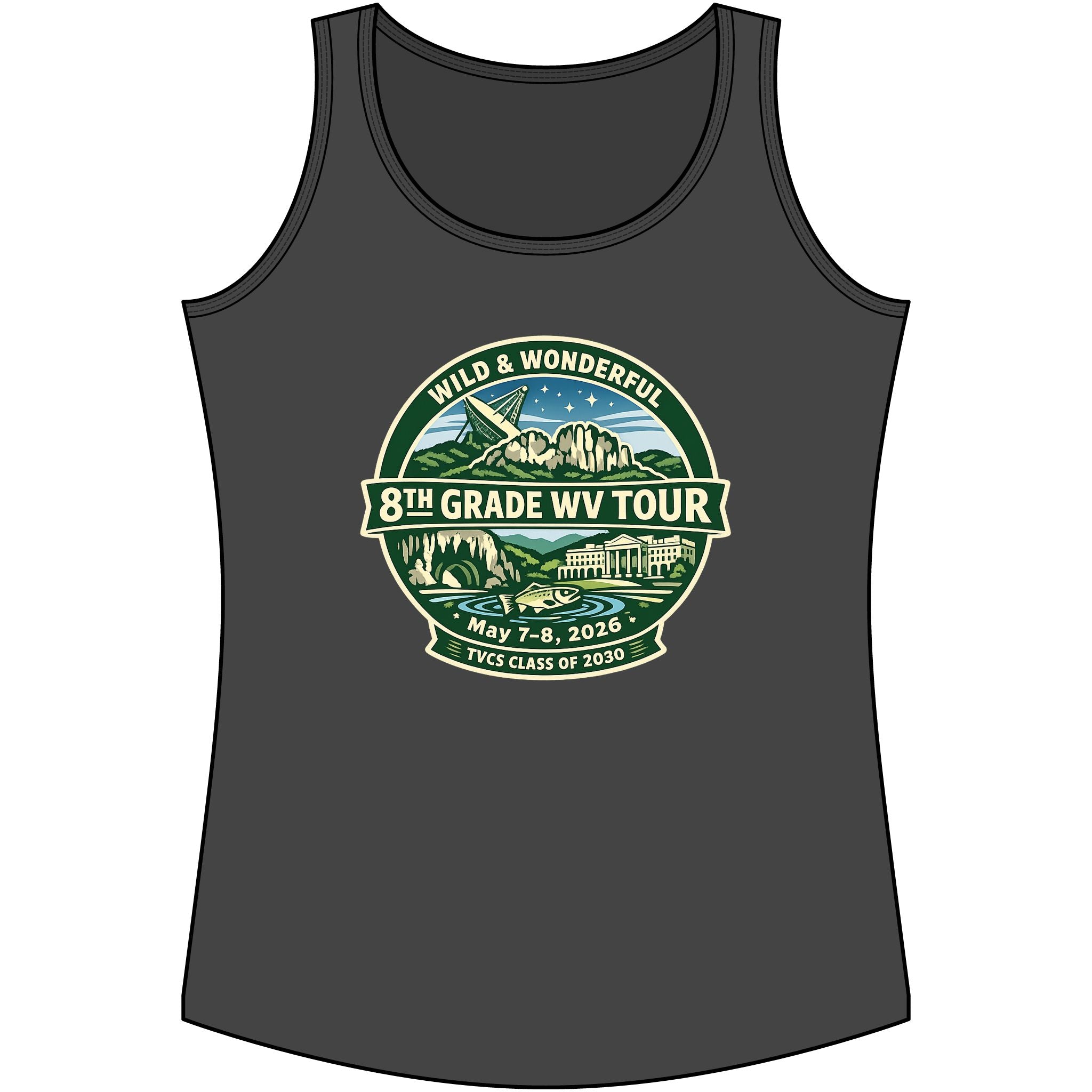 2026 TVCS 8th Grade WV Tour Cotton Tank Top