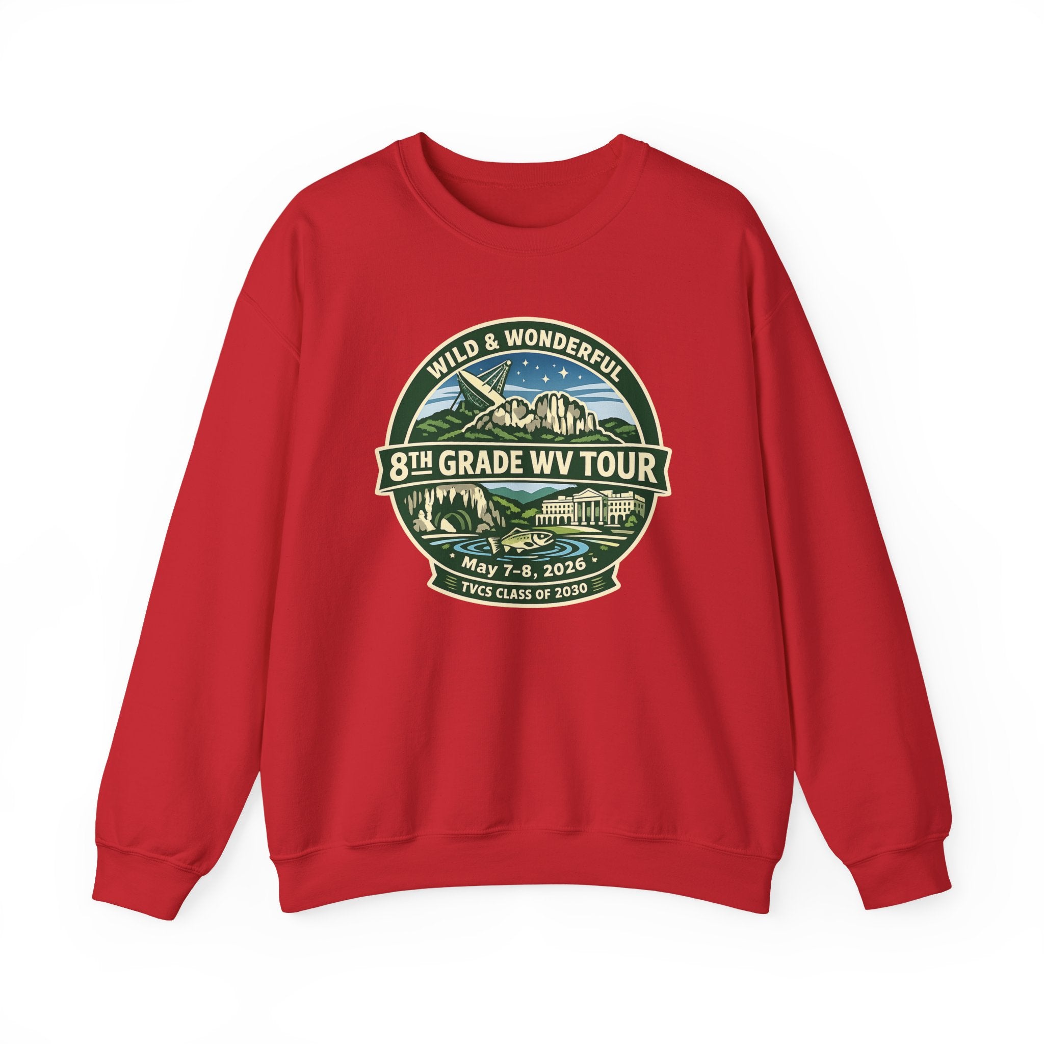 2026 TVCS 8th Grade WV Tour Heavy Blend™ Crewneck Sweatshirt